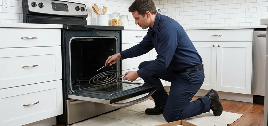 Oven Lower Heating Element Replacement in Elizabeth